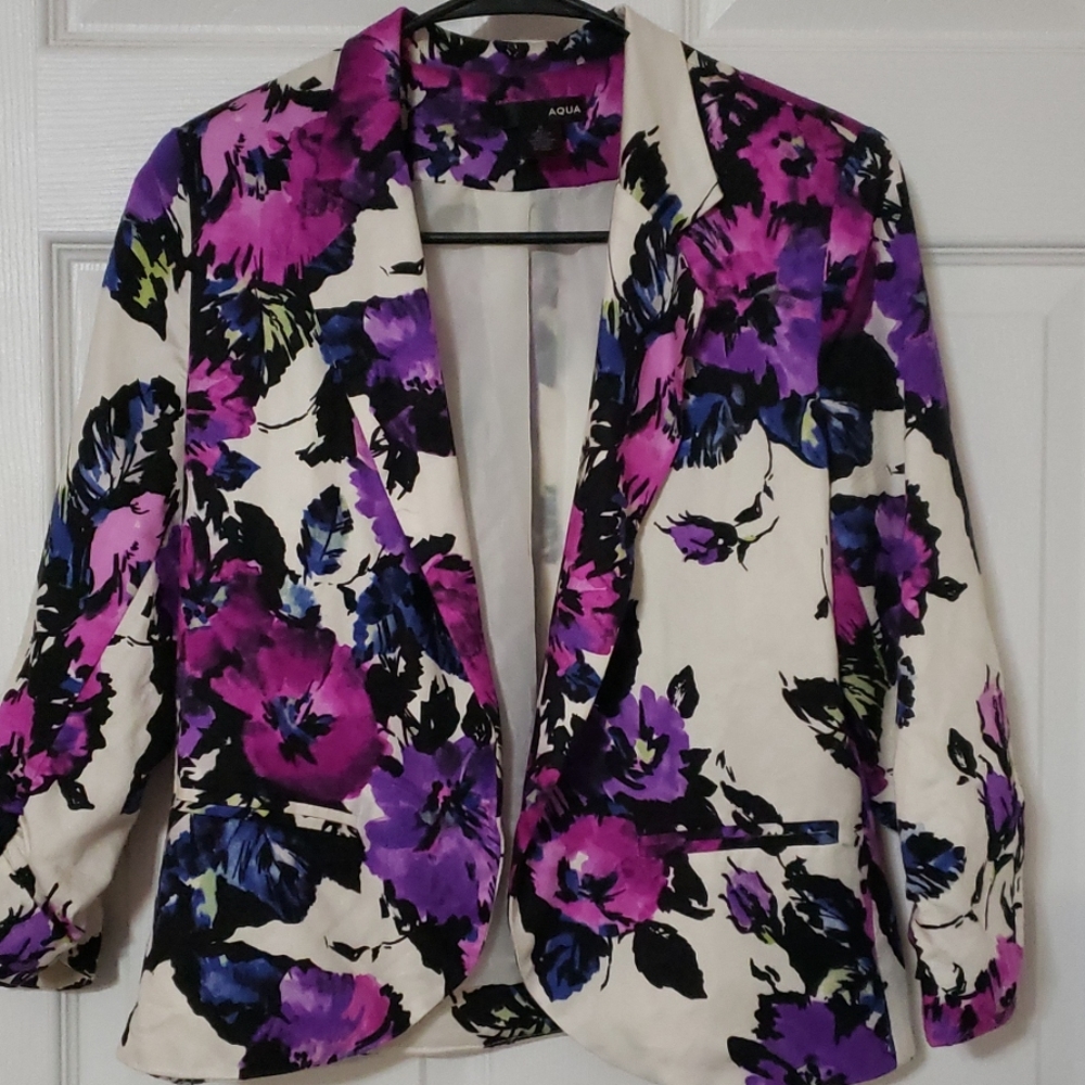Purple printed jacket